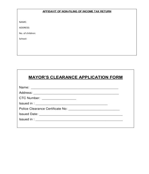 FREE 8+ Clearance Application Forms in PDF MS Word