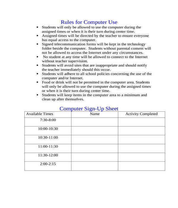 FREE 15+ Sign In Sign Up Sheet Templates in PDF MS Word Excel