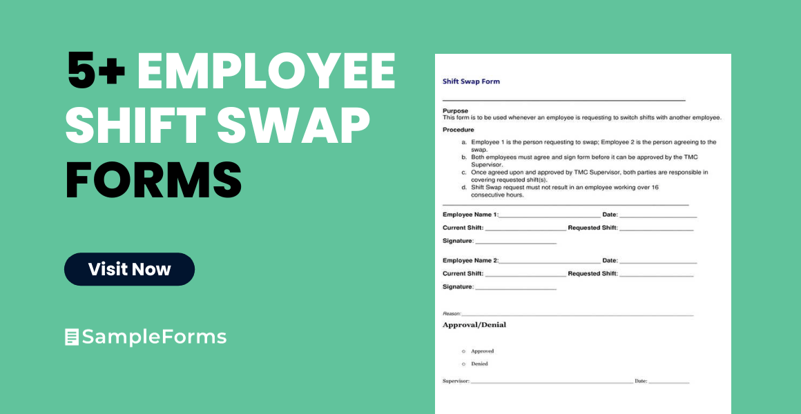 FREE 5+ Employee Shift Swap Forms in PDF MS Word