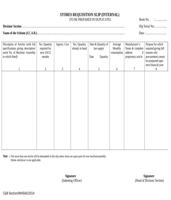 FREE 13+ Requisition Slip Form Samples, PDF, MS Word, Google Docs