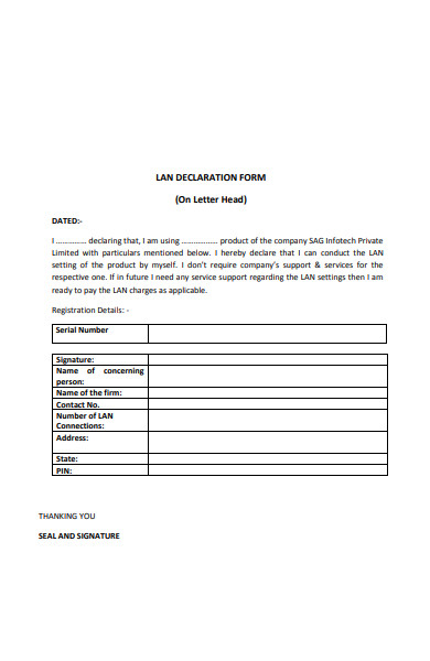 The Format Of Declaration Certificate Of Service Icai - Colab
