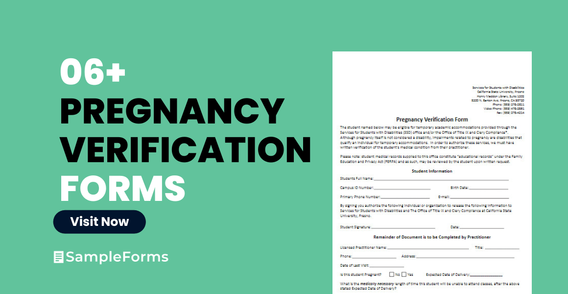FREE 6+ Pregnancy Verification Forms Download How to Create Guide, Tips