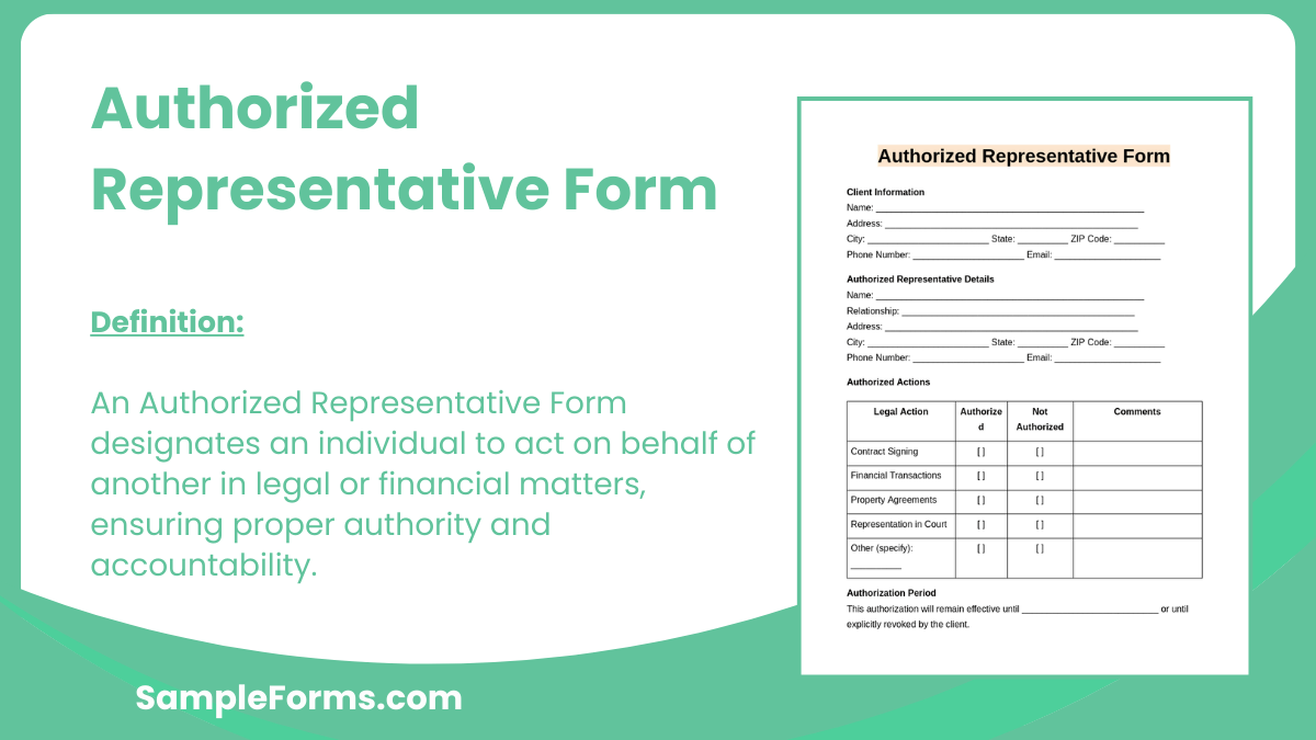 FREE 13+ Authorized Representative Forms Samples, PDF, MS Word, Google Docs(04)