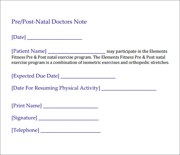 30+ Doctors Note Samples Sample Templates