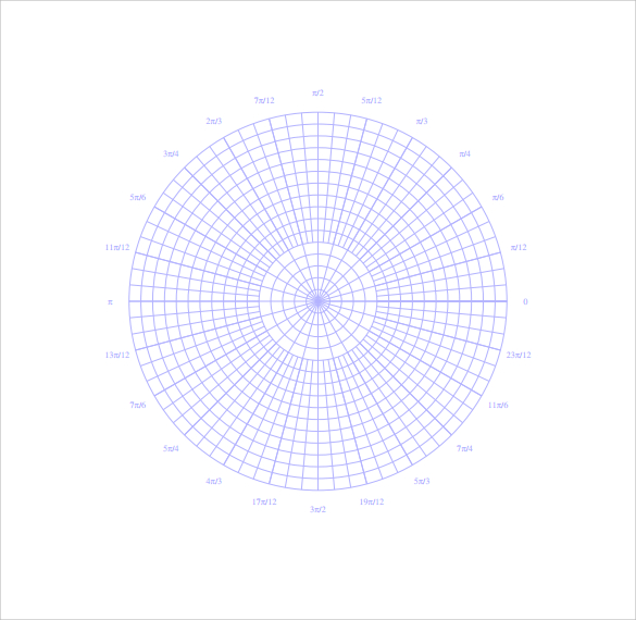 FREE 9+ Printable Polar Graph Paper Templates in PDF MS Word