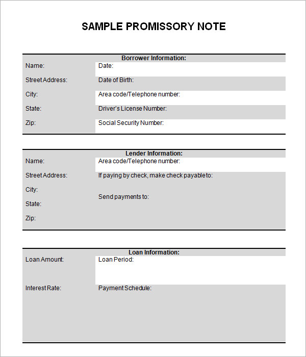 27 Promissory Note Templates Sample Templates