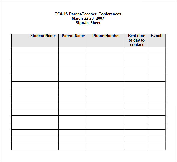 Sample Sign In Sheet For Meeting FREE DOWNLOAD Printable Templates Lab