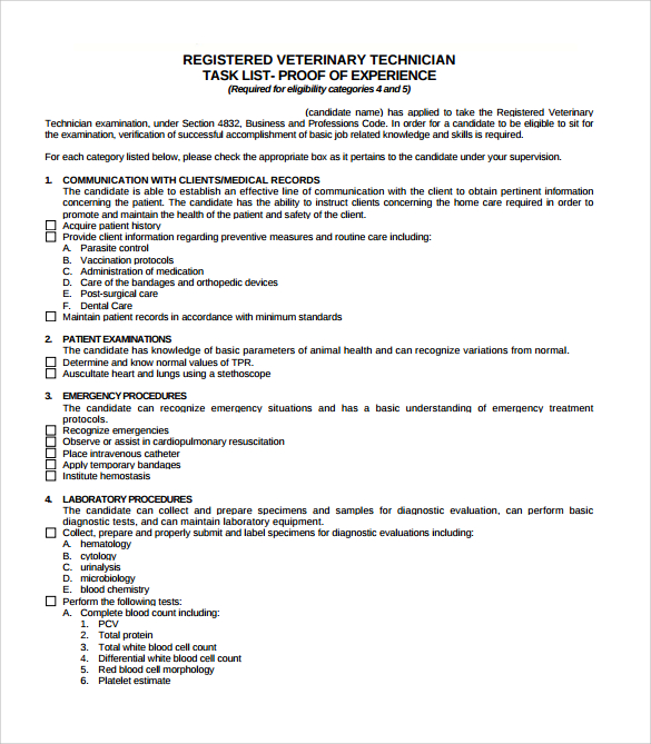 9+ Task List Templates Sample Templates