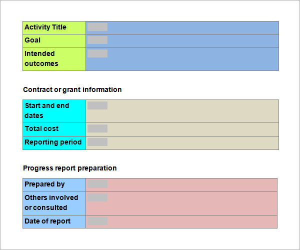 Progress Report Templates 7+ Free Documents in PDF, Word