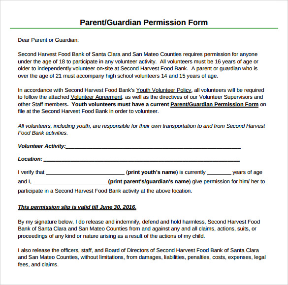 Permission Slip Template 15+ Download Free Documents In PDF , Doc