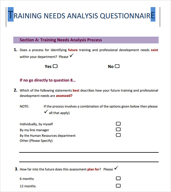 12+ Sample Training Needs Analysis Templates PDF, Word, Pages