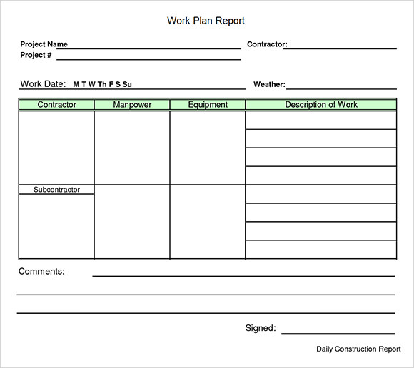 FREE 23+ Sample Work Plan Templates in Google Docs MS Word Pages PDF