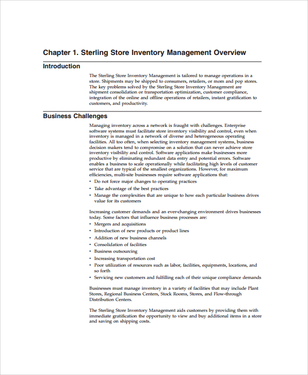 Sample Inventory Management 10+ Document in PDF