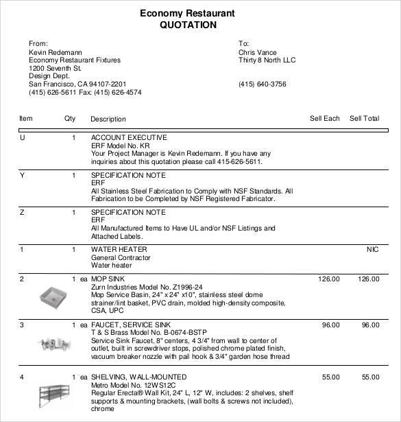 45+ Quotation Templates Sample Templates