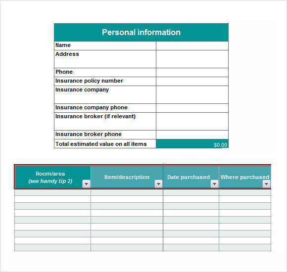 FREE 19+ Sample Inventory Checklist Templates in Google Docs MS Word