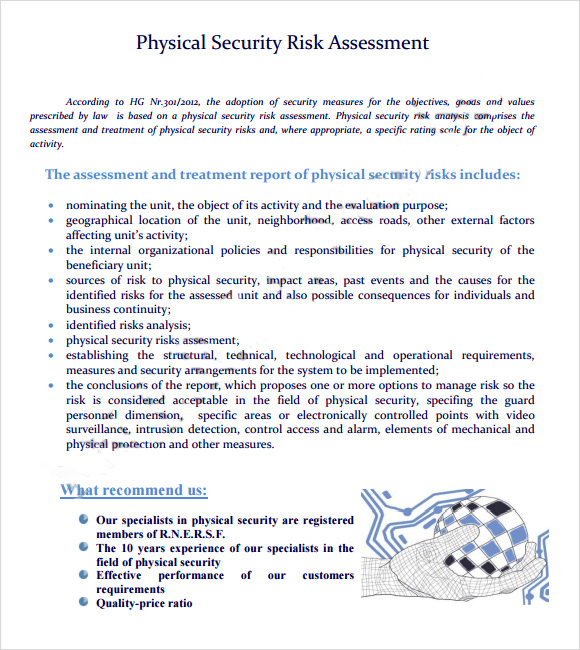 FREE 6+ Security Risk Assessment Samples in PDF