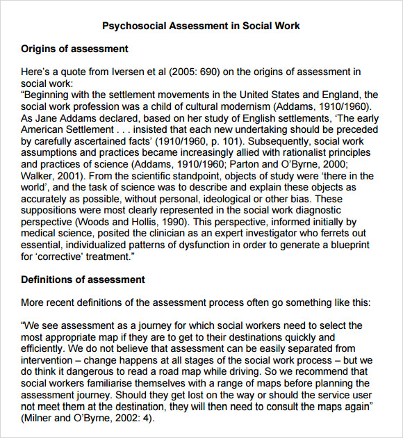 FREE 8+ Sample Psychosocial Assessments in PDF