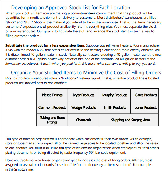 FREE 11+ Stock Inventory Control Templates in MS Word PDF XLS