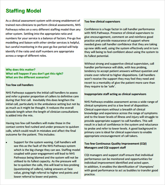 FREE 6+ Staffing Model Samples in PDF Excel