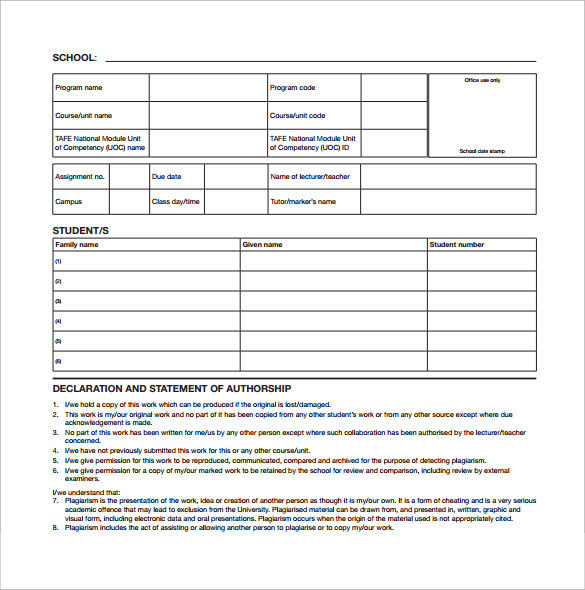 10+ Sample Cover Sheets Sample Templates