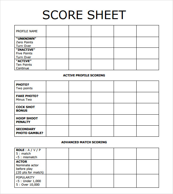 FREE 9+ Sample Yahtzee Score Sheet Templates in Google Docs Google