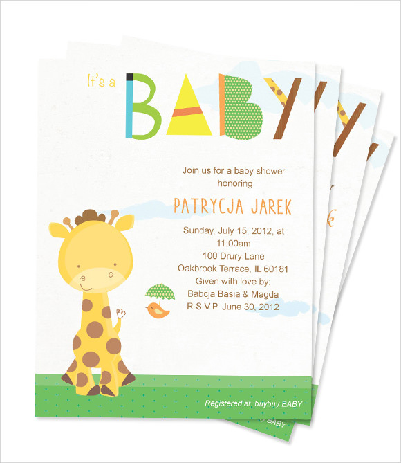 FREE 9+ Baby Shower Card Templates in EPS