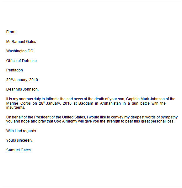 Free download program Condolence Letter Templates helperle