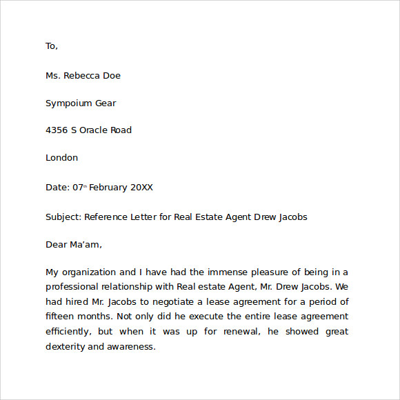 How To Write A Reference Letter For A Realtor Allan Essay