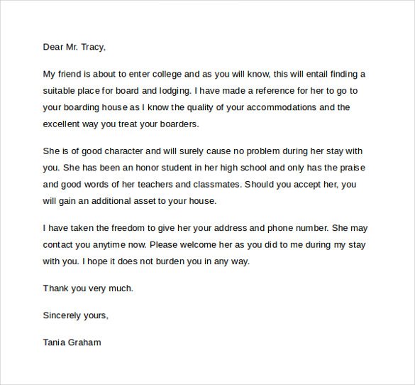 FREE 7+ Tenant Reference Letter Templates in PDF MS Word