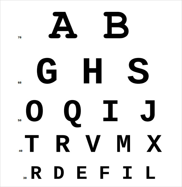 FREE 11+ Sample Eye Chart Templates in PDF MS Word