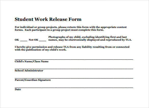 Return To Work Release Form