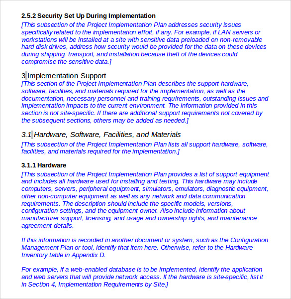 11+ Implementation Plan Templates PDF, Word Sample