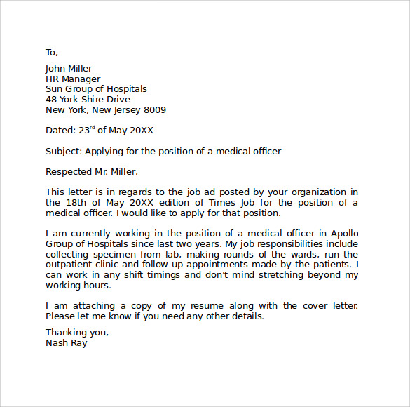 Generic Cover Letter - 7+ Download Free Documents in PDF ... (585 x 580 Pixel)