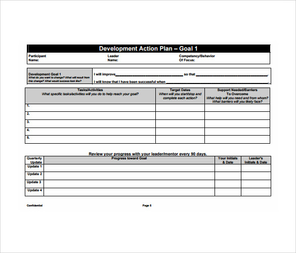 professional development plan for nurses template