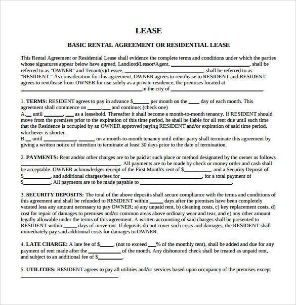 FREE 13+ Sample Residential Rental Agreement Templates in PDF