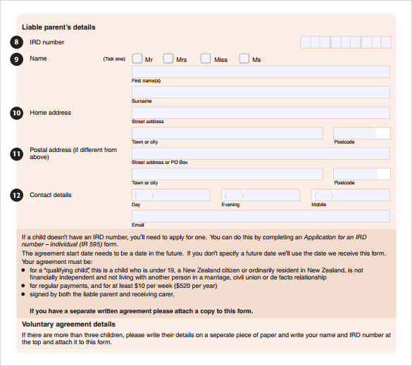 Child Information Form Template DocTemplates