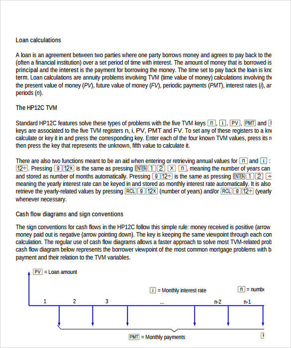 FREE 9+ Sample Loan Calculator Templates in PDF PSD
