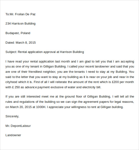8 Sample Application Letter Format Templates for Free Download Sample