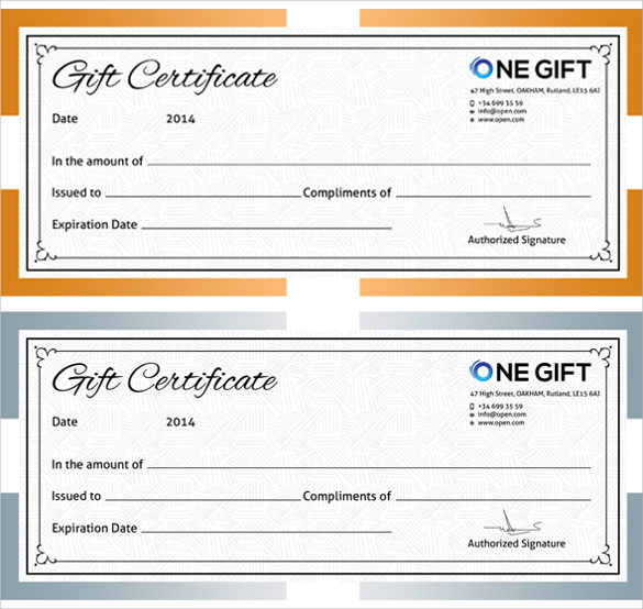 FREE 9+ Sample Blank Gift Certificate Templates in PSD MS Word AI