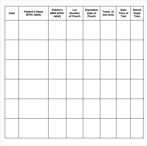 FREE 7+ Sample Medical Sign in Sheet Templates in PDF MS Word