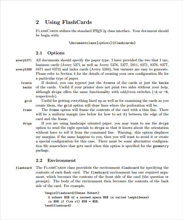 FREE 8+ Sample Flash Card Templates in PDF