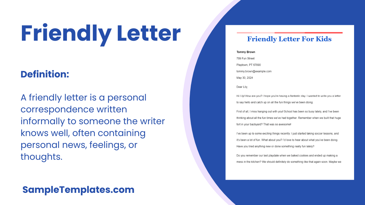 FREE 15+ Sample Friendly Letter Templates in PDF | MS Word