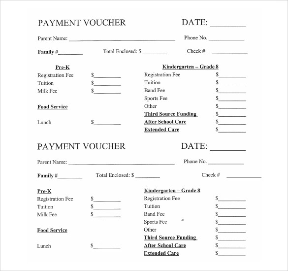 10 Payment Voucher Templates to Download Sample Templates