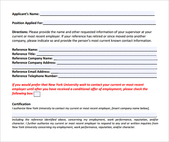 14 Reference Release Form Templates to Download Sample Templates