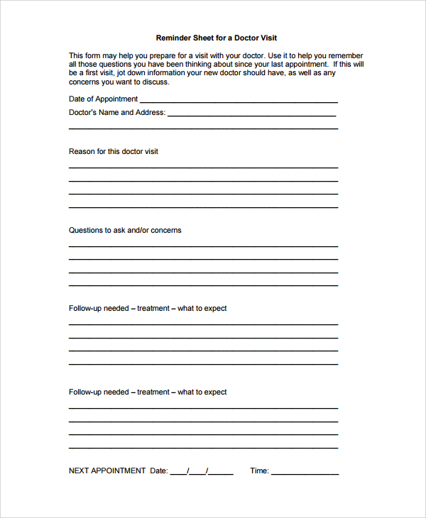 8+ Doctor Sign in Sheets Sample Templates