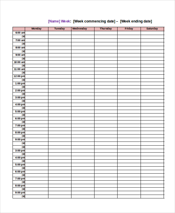 FREE 9+ Sample Class Timetable Templates in PDF MS Word Excel