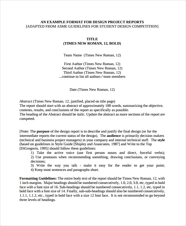 FREE 9+ Sample Project Design Templates in PDF MS Word