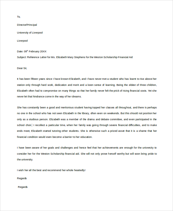 FREE 19+ Sample Reference Letter Templates in MS Word PDF
