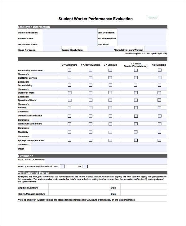 FREE 7+ Sample Performance Review Form Templates in PDF