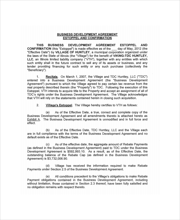 FREE 7+ Sample Business Development Agreement Templates in PDF MS Word Google Docs Pages